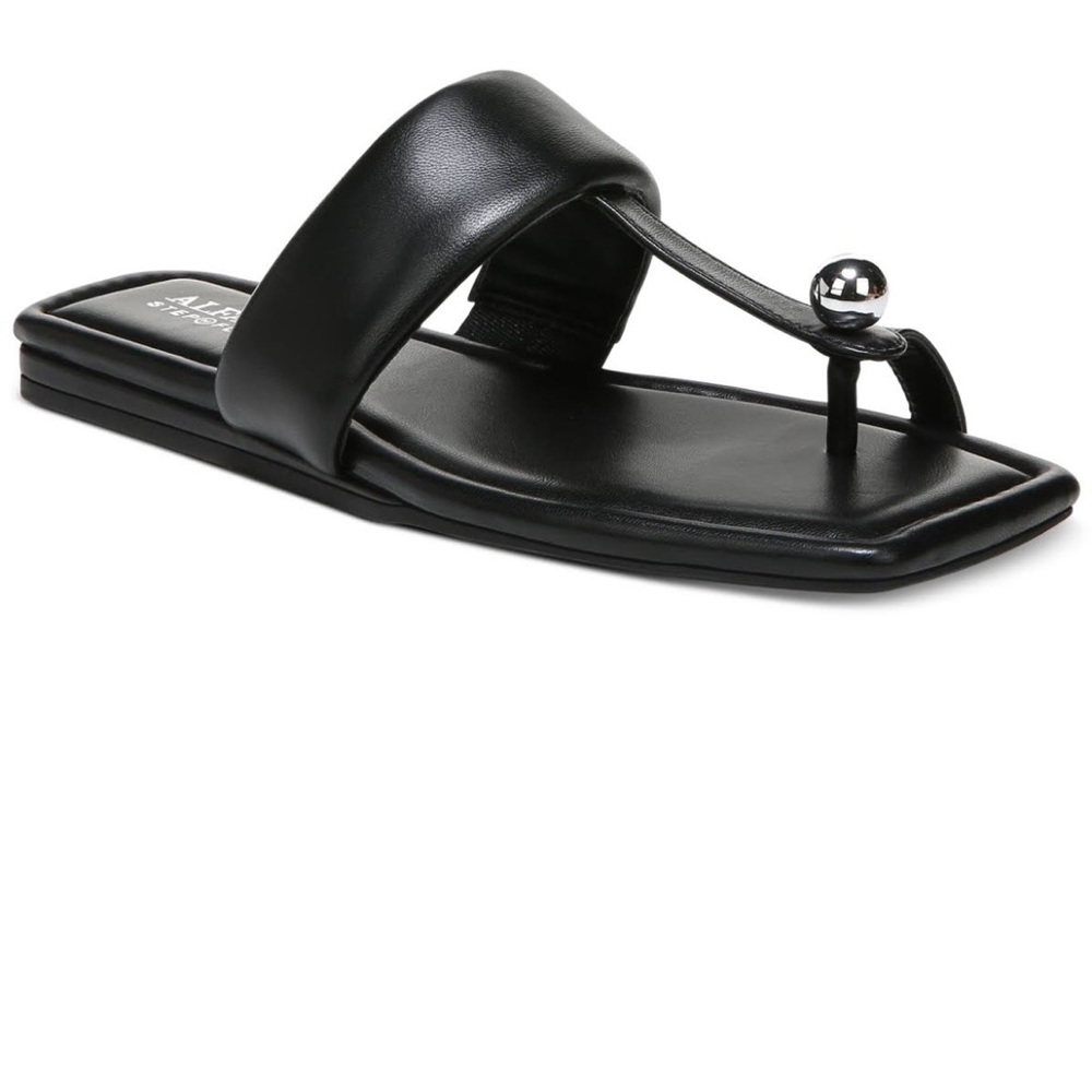 ALFANI NWOT Women's Estelle  Slip-on Flat Sandals  Size 8 M Black